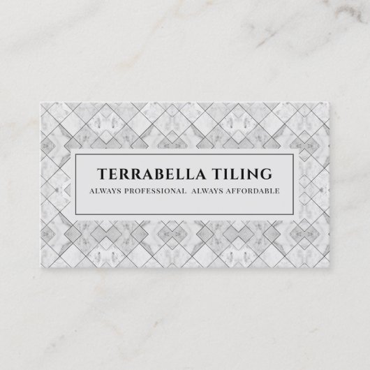 タイル請負業者の名刺 名刺 (正面)
