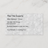 タイル販売およびインストールの専門家 名刺 (正面)
