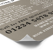 タイル貼りコテ、床屋、タイル貼り広告機 ポスター (角)