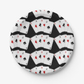 タイル遊カードacesパーティー紙プレート ペーパープレート (正面)