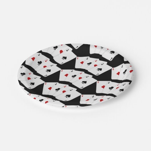 タイル遊カードacesパーティー紙プレート ペーパープレート (アングル)