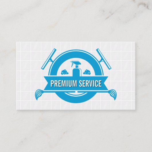 タイル |クリーナーメイド | Mops and Spray 名刺 (正面)