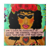 タイル/コースター/五徳セラミックタイル タイル (正面)