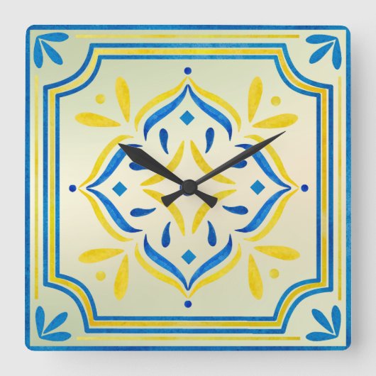 タイル スクエア壁時計 (正面)
