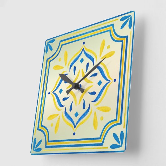 タイル スクエア壁時計 (傾斜)