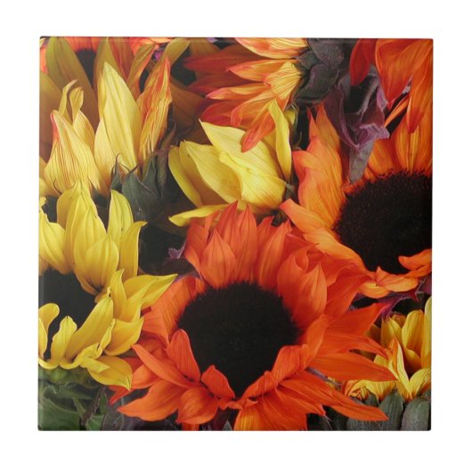 タイル、ヒマワリ# 1 タイル (正面)