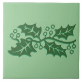 タイル – ベリー葉付きホリーの (正面)