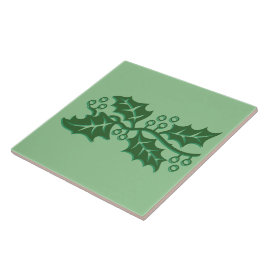 タイル – ベリー葉付きホリーの