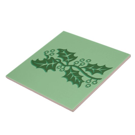 タイル – ベリー葉付きホリーの (側面)