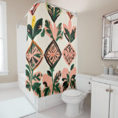 タイル&ボタニカル シャワーカーテン (インサイチュ)