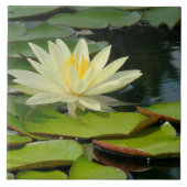 タイル/五徳イエローロータス花（写真） タイル (正面)