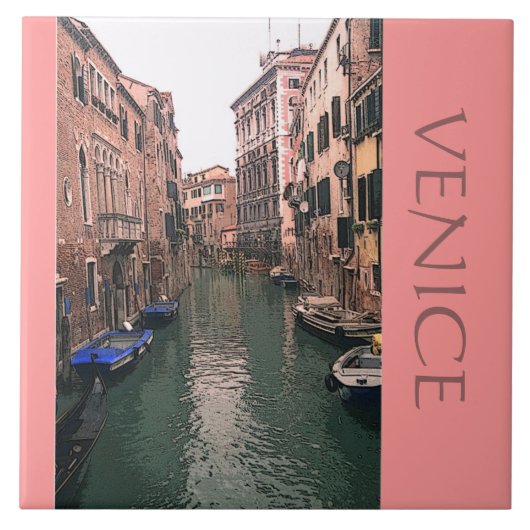 タイル・五徳・ベネチア運河シーン タイル (正面)