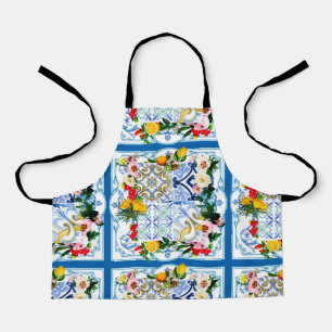 タイル、地中海のマジョリカ、シチリアスタイル エプロン
