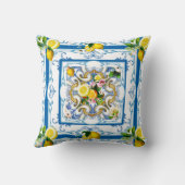 タイル、地中海のマジョリカ、シチリアスタイル     クッション (裏面)