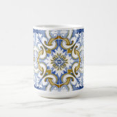 タイル、地中海のマジョリカ、シチリアスタイル コーヒーマグカップ (中央)
