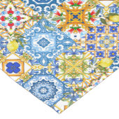 タイル、地中海のマジョリカ、シチリアスタイル ショートテーブルランナー (コーナー)