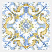 タイル、地中海のマジョリカ、シチリアスタイル スクエアシール (正面)