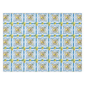 タイル、地中海のマジョリカ、シチリアスタイル     テーブルクロス (正面(横))