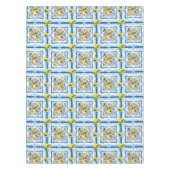 タイル、地中海のマジョリカ、シチリアスタイル     テーブルクロス (正面)