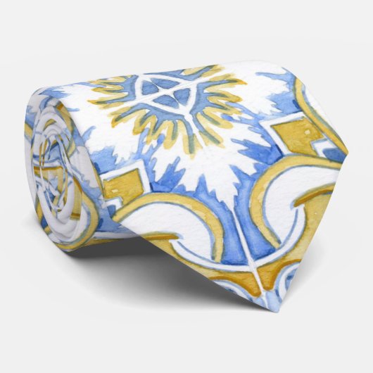 タイル、地中海のマジョリカ、シチリアスタイル    ネクタイ (ロール)