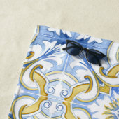 タイル、地中海のマジョリカ、シチリアスタイル    ビーチタオル (インサイチュ)