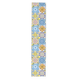 タイル、地中海のマジョリカ、シチリアスタイル ミディアムテーブルランナー