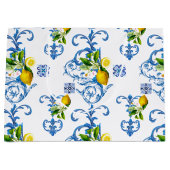 タイル、地中海のマジョリカ、シチリアスタイル      ラージペーパーバッグ (正面)