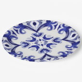 タイル、地中海のマジョリカ、シチリア島。 ペーパープレート (アングル)