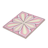 タイル、抽象芸術花、ピンク タイル (側面)
