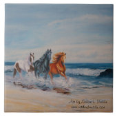 タイル、波の馬 タイル (正面)