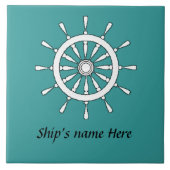 タイル – 船名付きヘルム (正面)