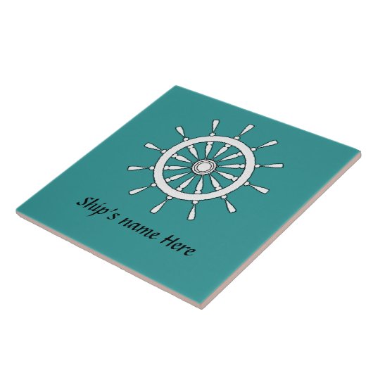 タイル – 船名付きヘルム (側面)