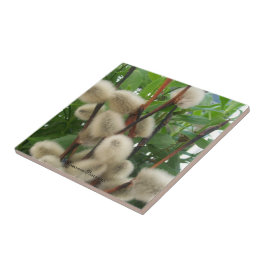 タイル(PussyWillowsInLeaves) RFPMDesigns ©️ 2012 タイル