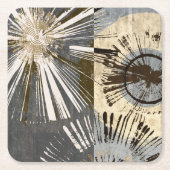 タイルIのアウトバースト スクエアペーパーコースター (正面)