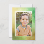 タイロナサウルスレックス恐竜誕生日ありがとう写真 サンキューカード (裏面)