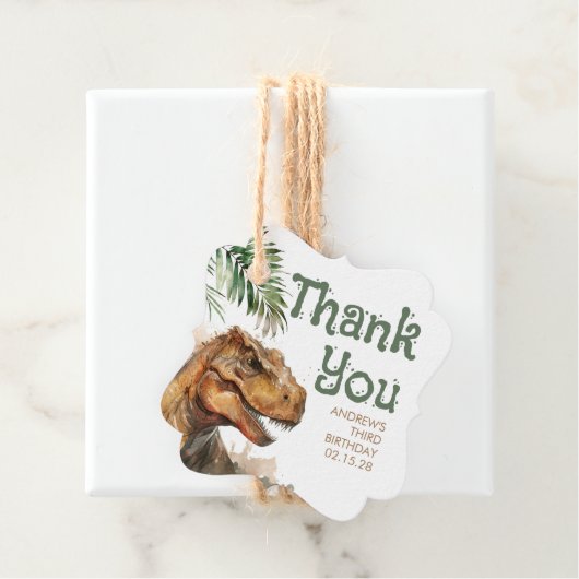 タイロナサウルスレックス恐竜誕生日ありがとう フェイバータグ (インサイチュ)