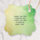 タイロナサウルスレックス恐竜誕生日ありがとう フェイバータグ (裏面)