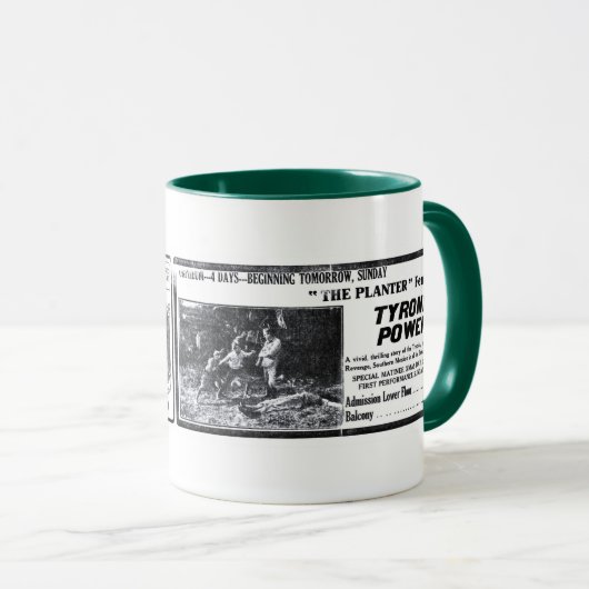 タイロン力の1917年のヴィンテージ映画広告のマグ マグカップ (正面右)