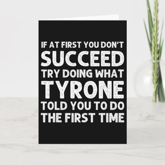 タイロン 名前 個人用 誕生日 面白い クリス カード (正面)