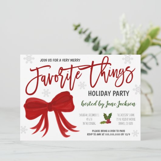 タインお気に入りのグスホリデーパーティ招待状 招待状 (スタンド正面)