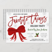 タインお気に入りのグスホリデーパーティ招待状 招待状 (正面/裏面)