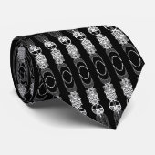 タイヴィンテージアフリカマスク白黒2 ネクタイ (ロール)