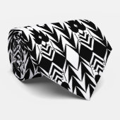 タイヴィンテージインディアンプリント白黒 ネクタイ (ロール)