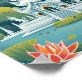 タイヴィンテージ有名な旅行の場所 ポスター (角)