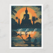 タイヴィンテージ有名な旅行の場所 ポストカード (正面)