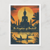 タイヴィンテージ有名な旅行の場所 ポストカード (正面)