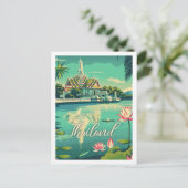 タイヴィンテージ有名な旅行の場所 ポストカード (スタンド正面)