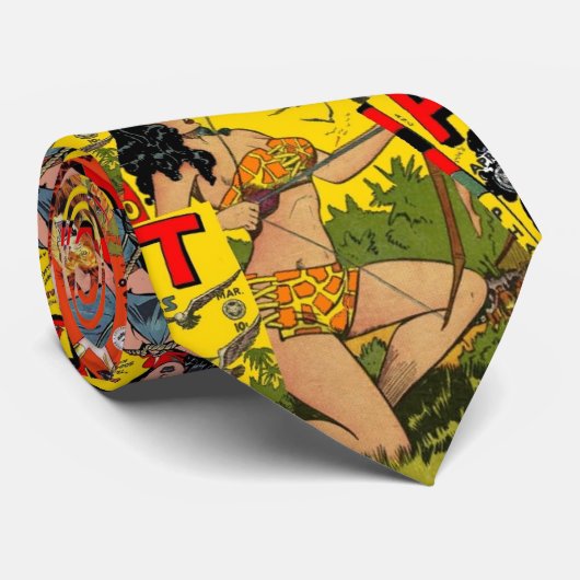 タイヴィンテージ漫画ブックカバーコンボ ネクタイ (ロール)