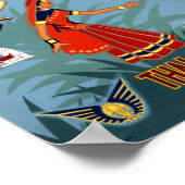 タイヴィンテージ航空旅行ポスター復元 ポスター (角)