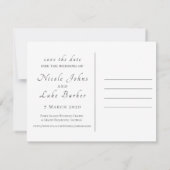 タイービー島の結婚式場　セーブ・ザ・デート 招待状 (裏面)